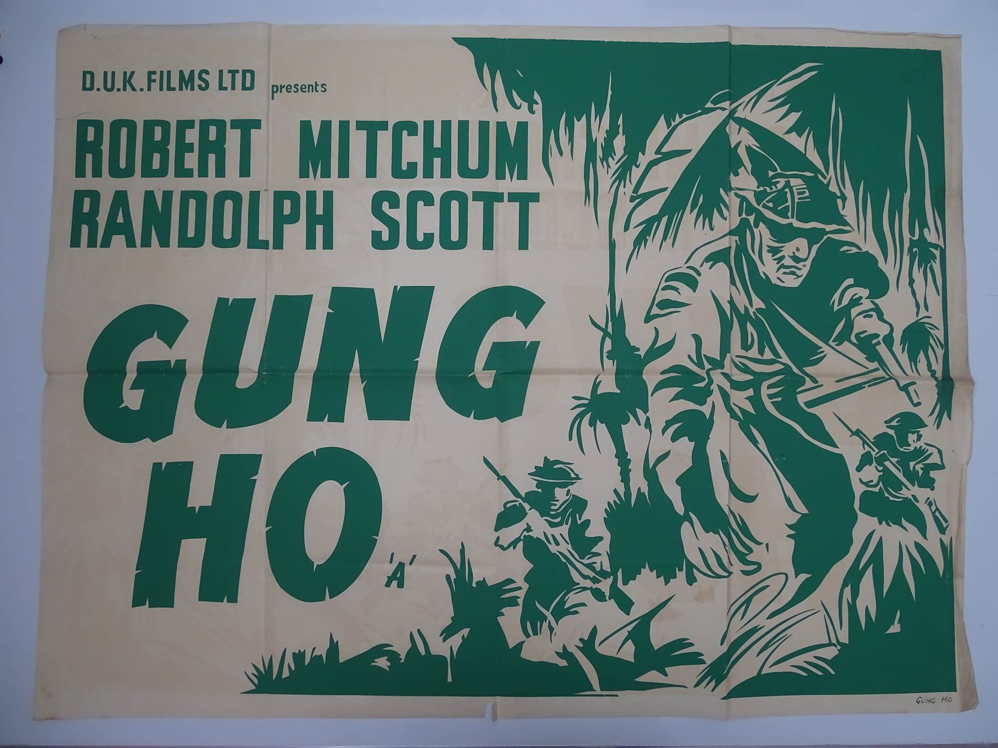 Group of 1950s UK Quad Film Posters: FORBIDDEN (1948); FLAME IN THE STREETS (1961); GUNG HO ( - Image 3 of 6