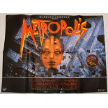 METROPOLIS (1984 Release) - UK Quad Film Poster - Giorgio Moroder re-release - 30" x 40" (76 x 101.5