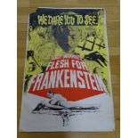 ANDY WARHOL'S FLESH FOR FRANKENSTEIN (1973) - British Large Format 40" x 60" Film Poster - PAUL