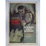 IT ALWAYS RAINS ON SUNDAY (1947) - UK One Sheet Film Poster - some condition issues - restoration