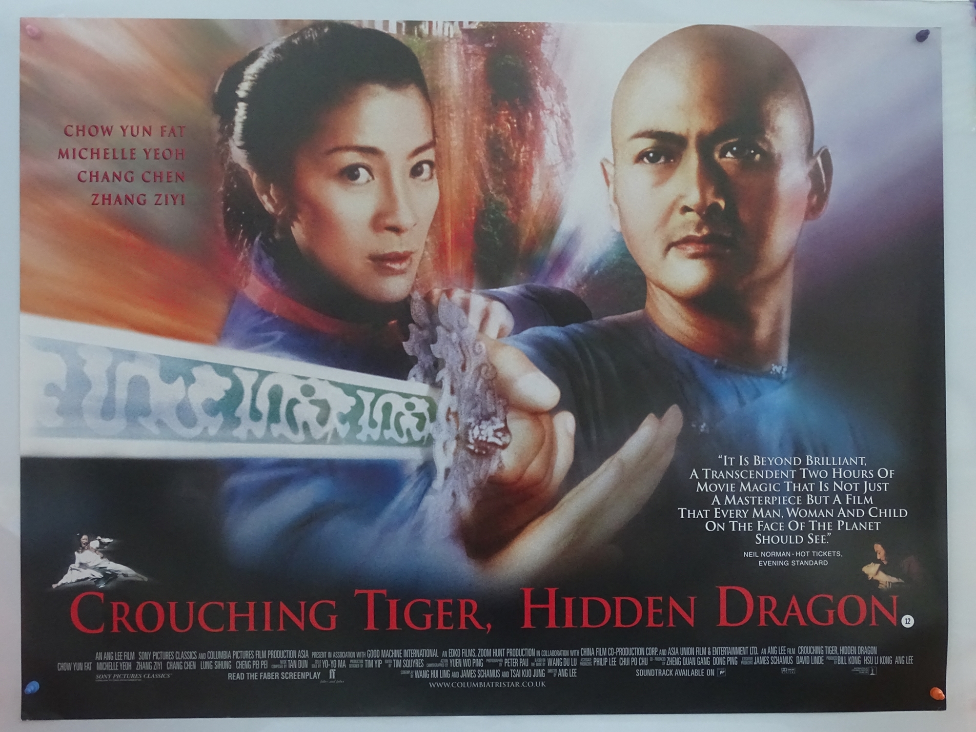 JOB LOT OF 7 ROLLED UK QUAD FILM POSTERS TO INCLUDE: CROUCHING TIGER HIDDEN DRAGON (2000) + HERCULES