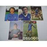 AUTOGRAPHS: 1960S /1980S FOOTBALLERS - CHELSEA FOOTBALL CLUB: A selection of 5 autographed