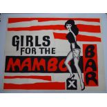 GIRLS FOR THE MAMBO BAR (1959) - British UK Quad film poster (30" x 40" - 76 x 101.5 cm) - Folded (