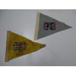 THE SEX PISTOLS: A pair of pennant flags - age unknown - as lotted