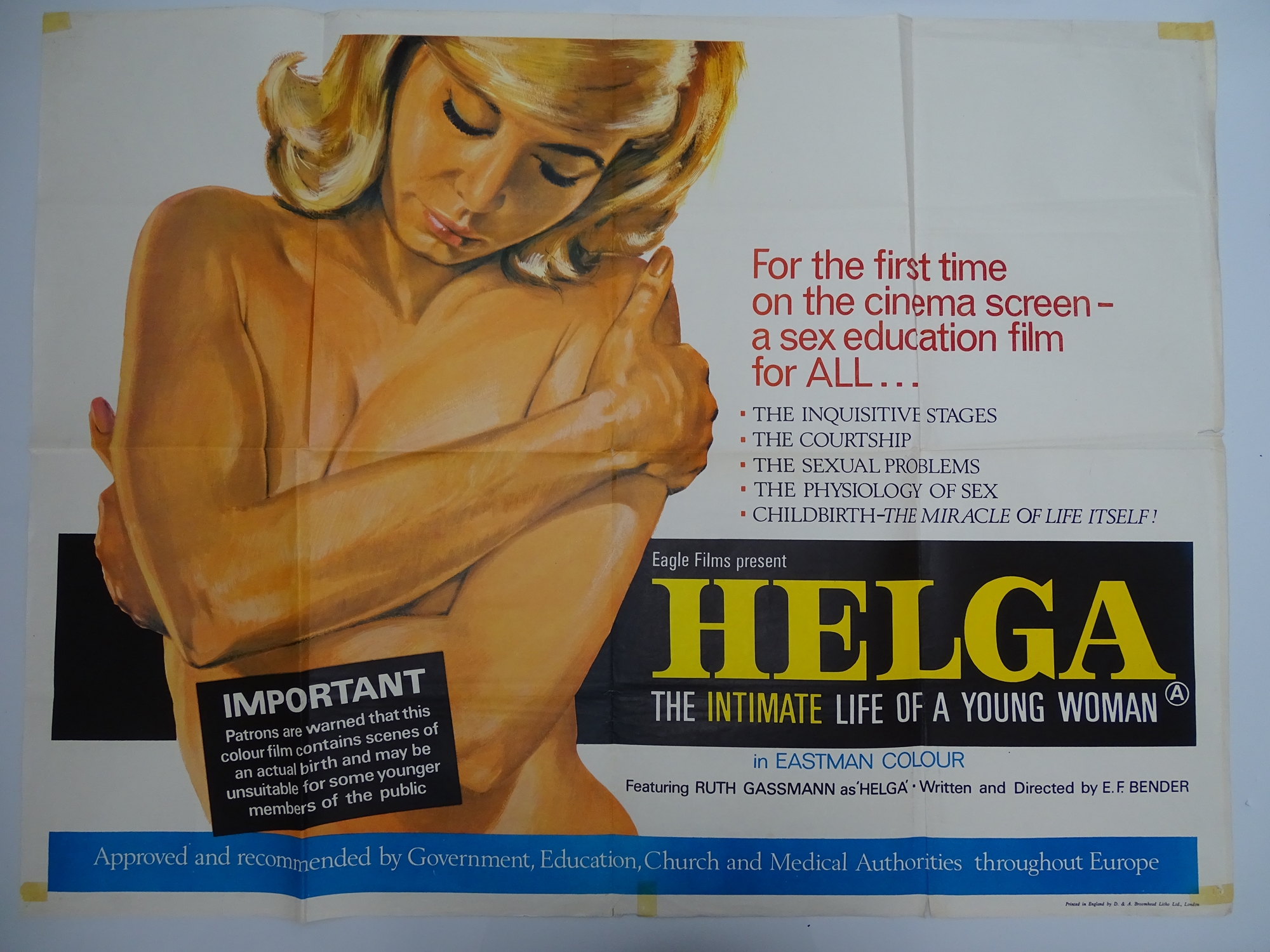 Selection of UK Quad Film Posters: SEX OF THEIR BODIES / LOVE HUNGRY GIRLS; HELGA - Educational / - Image 5 of 9