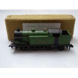 OO GAUGE MODEL RAILWAYS: A HORNBY DUBLO Class N2 steam tank locomotive: 2-rail repainted in LNER