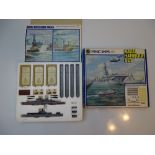 GENERAL DIECAST: A TRI-ANG MINIC SHIPS Naval Harbour Set - Hong Kong Issue - appears complete - G/VG
