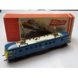 OO GAUGE MODEL RAILWAYS: A TRIX (LILIPUT) Class 81 electric locomotive in BR blue livery numbered