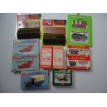 OO GAUGE MODEL RAILWAYS: A mixed group of building, wagon and vehicle kits by various