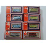 OO GAUGE MODEL RAILWAYS: A group of mixed open wagons by LIMA - G in G boxes (8)