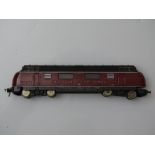 HO GAUGE MODEL RAILWAYS: A vintage FLEISCHMANN V200 Class diesel locomotive in DB red / grey