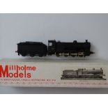 OO GAUGE MODEL RAILWAYS: A kit built white metal and brass steam locomotive by MILLHOLME MODELS of a