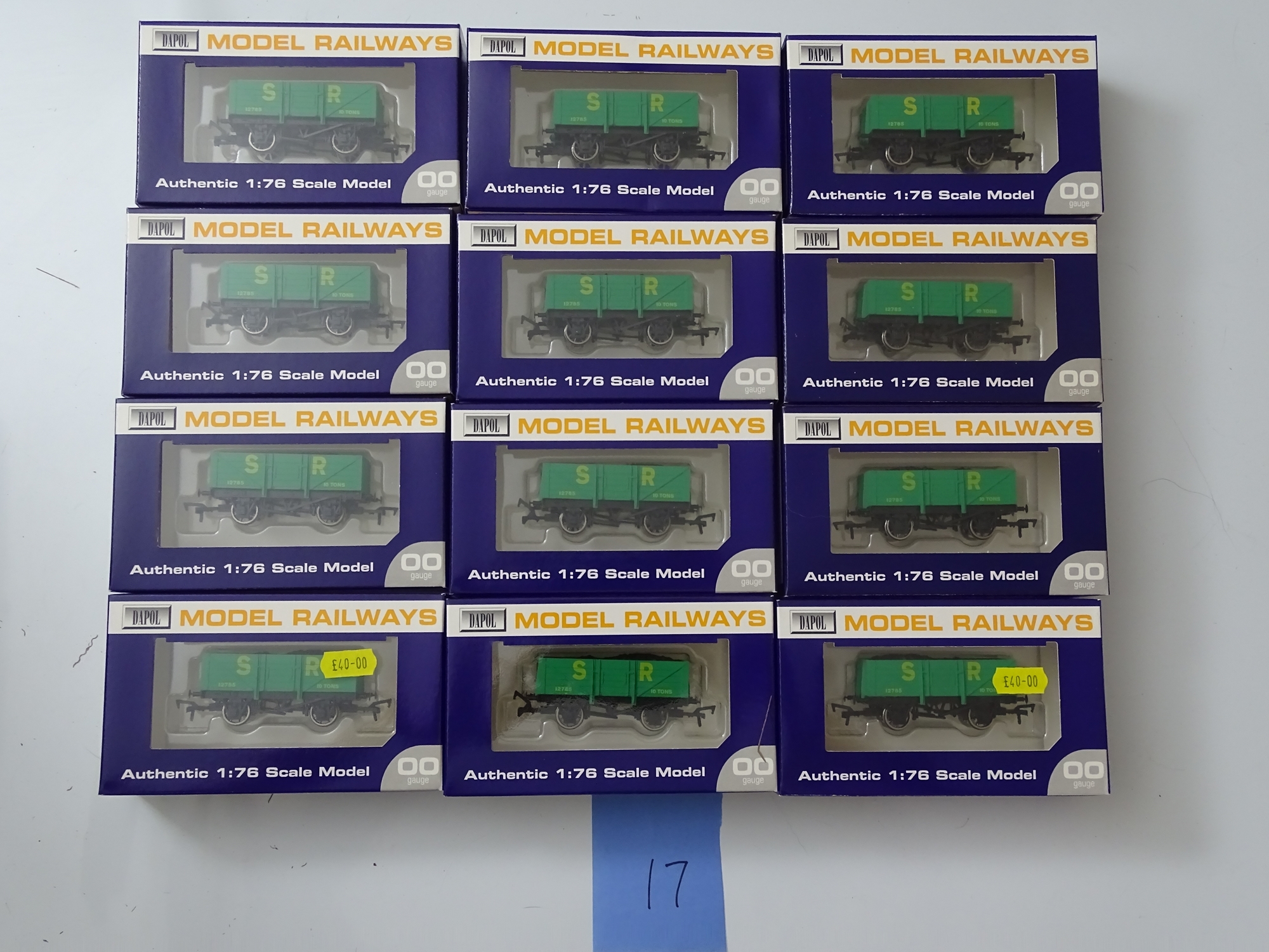 OO GAUGE MODEL RAILWAYS: A mixed group of DAPOL wagons as lotted - VG/E in G/VG boxes (12) #17
