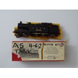 OO GAUGE MODEL RAILWAYS: A kit built white metal and brass LNER Class A5 steam locomotive in LNER