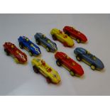 VINTAGE TOYS: A group of unboxed TRI-ANG TRIK TRAK cars as lotted - various conditions - F/G (8)