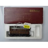 HOe GAUGE MODEL RAILWAYS: A BEMO HOe 1056 122 Swiss Outline Ge2/4 electric locomotive in RhB brown