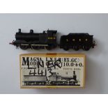 OO GAUGE MODEL RAILWAYS: A kit built white metal and brass steam locomotive by MAGNA MODELS of a