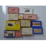 OO GAUGE MODEL RAILWAYS: A group of unbuilt white metal kits by LANGLEY, EAMES, W & T etc - contents