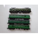 OO GAUGE MODEL RAILWAYS: A small group of TRI-ANG rolling stock comprising a Class 2-BIL electric