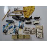 OO GAUGE MODEL RAILWAYS: A small group of kit built wagons, accessories and other items as