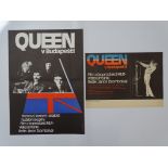 QUEEN: LIVE IN BUDAPEST - 2 x Czech posters for QUEEN in BUDAPEST (1986) the concert film of the