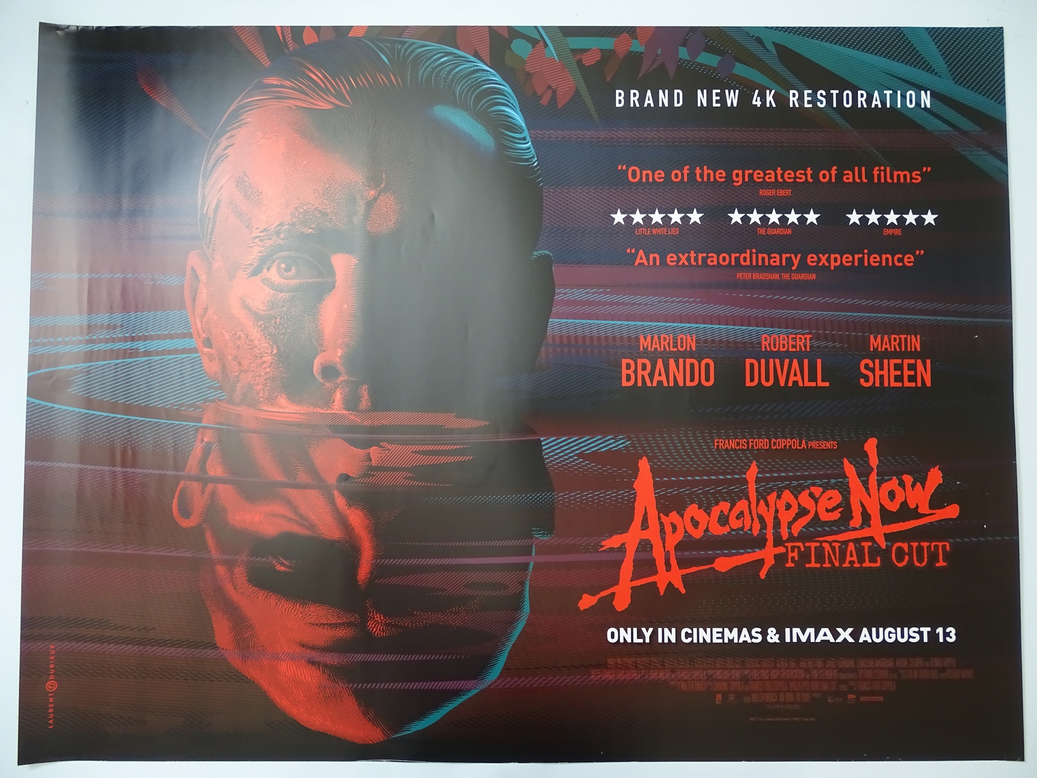 APOCOLAYPSE NOW (1979) (2019 release) - UK Quad Film Poster designed by LAURENT DURIEUX for the 40th