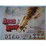 ACES HIGH (1976) UK Quad film poster 30" x 40" (76 x 101.5 cm) - Folded
