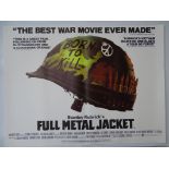 FULL METAL JACKET (1987) - STANLEY KUBRICK - British UK Quad film poster 30" x 40" (76 x 101.5 cm) -