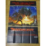 DRAGON SLAYER (1981) UK 60" x 40" Artwork by BRIAN BYSOUTH from a design by VIC FAIR - Folded (as