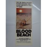 BLOOD BEACH (1980) - with JAWS parody tagline - US One Sheet Movie poster (27” x 40” – 68.5 x 101.