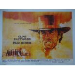 PALE RIDER (1985) UK Quad film poster 30" x 40" (76 x 101.5 cm) - Folded