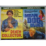 DEATH COLLECTOR / MEAN DOG BLUES (1978) Double Bill - British UK Quad film poster 30" x 40" (76 x