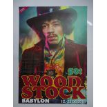 WOODSTOCK 50! (33" X 23") German Promotional poster for the event held at Babylon in Berlin, Germany