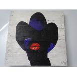 URBAN ART – PAINT ON PALLET WOOD SIGNED ARTIST PROOF BY BOWKETT BASED ON THE POLISH ARTWORK FOR