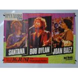 OPEN AIR '84 Concert Poster - Cologne, Germany - 16th June 1984 - Featuring SANTANA, BOB DYLAN and