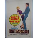 BUS STOP (1956) - MARILYN MONROE - US One Sheet - Marilyn Monroe being held by cowboy Don Murray -