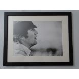 THE BEATLES: JOHN LENNON - 'HELP' framed photograph (approx. 12" x 9" plus mount and frame) taken