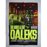 DR. WHO AND THE DALEKS (1965) - Later release - British One Sheet Film Poster (27” x 40” – 68.5 x