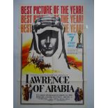 LAWRENCE OF ARABIA (1963) US One Sheet Style D - Academy Awards - Movie Poster - tear to fold,