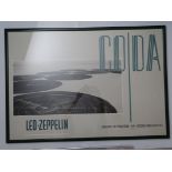 MUSIC: LED ZEPPELIN 'CODA' album poster - This poster belonged to the late PETER GRANT and was given