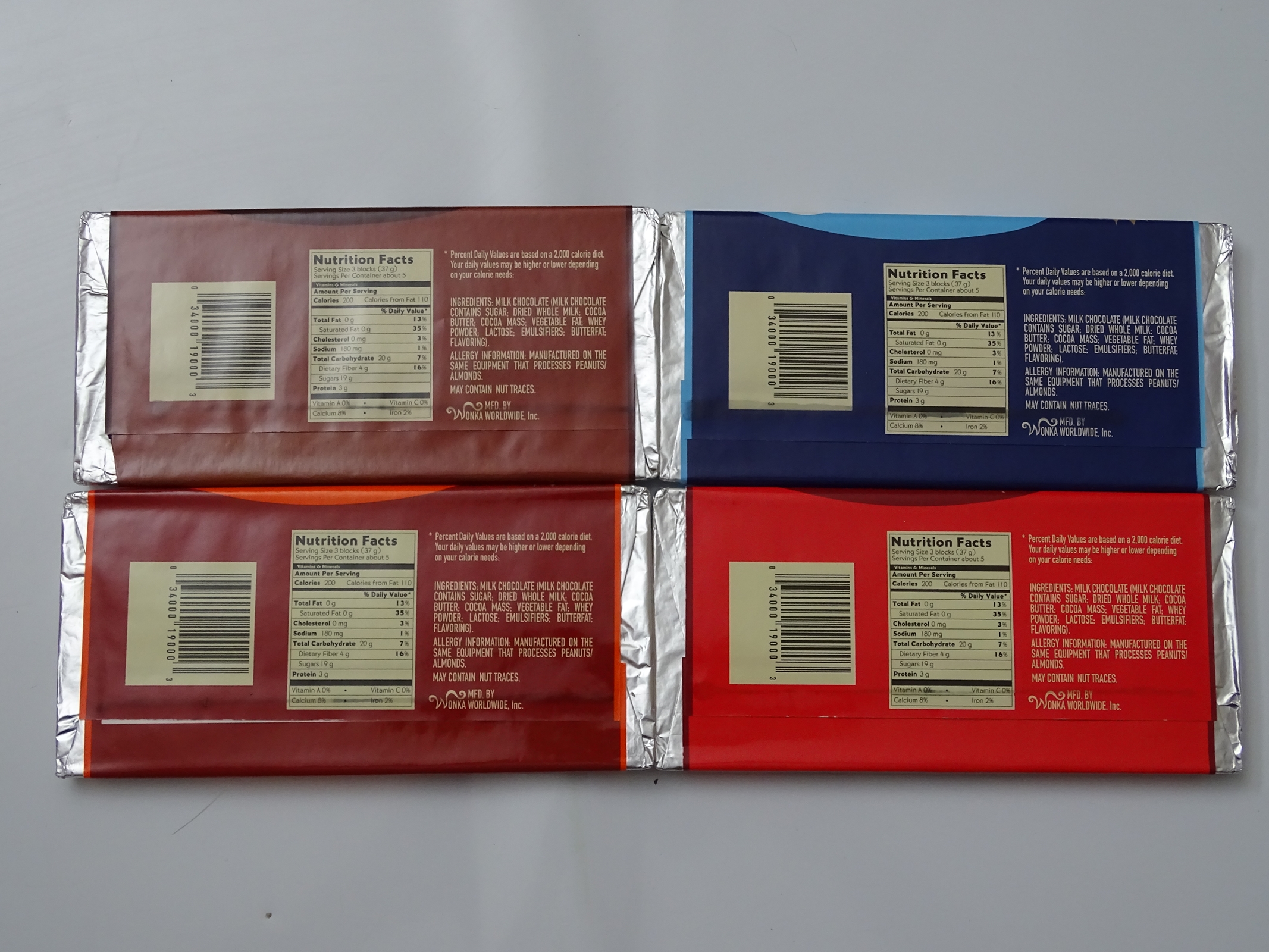 CHARLIE AND THE CHOCOLATE FACTORY (2005) - A Set of 4 original production used WONKA bars from the - Image 2 of 2