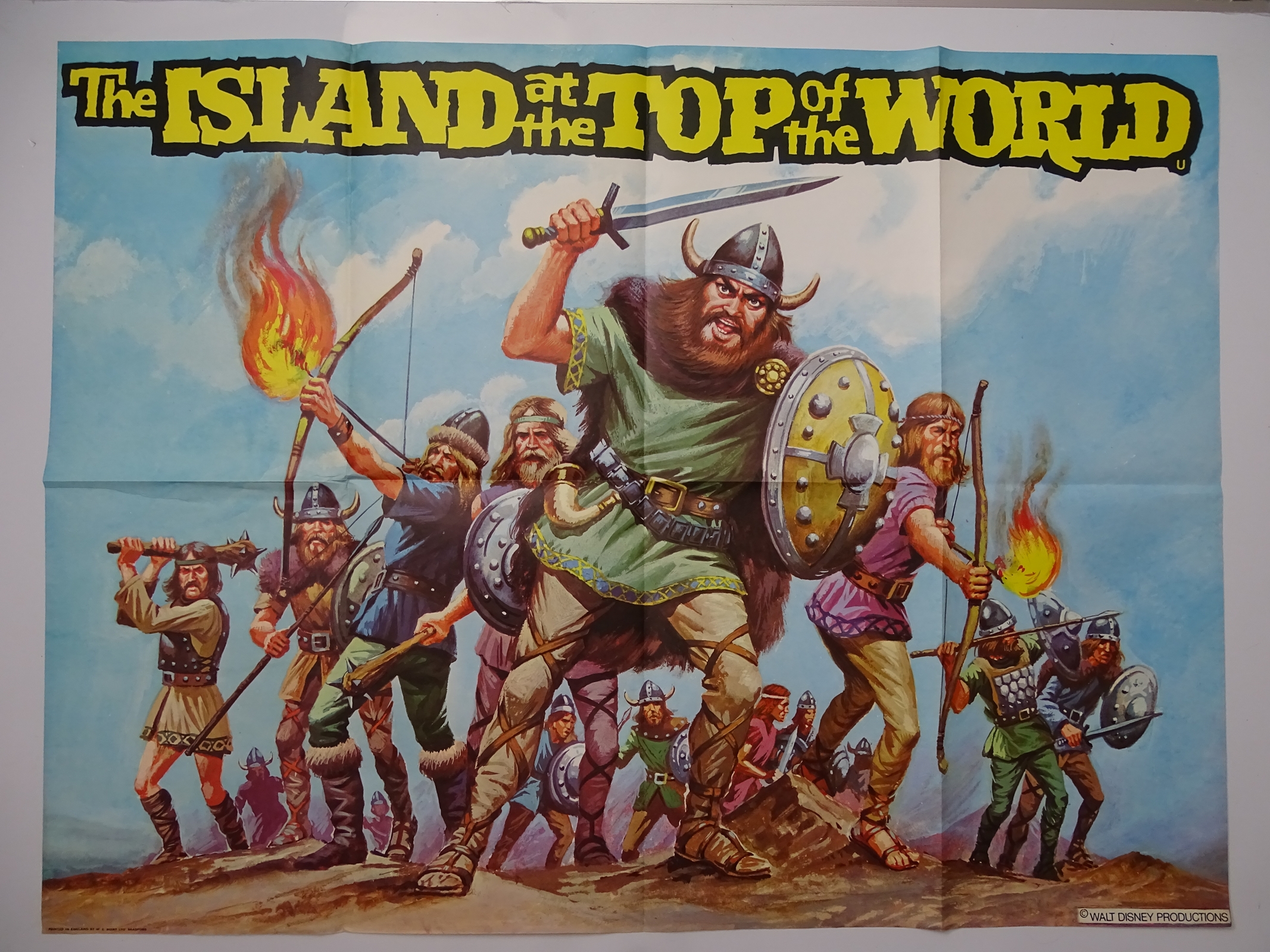 ISLAND AT THE TOP OF THE WORLD LOT (1974) - (3 in Lot) - 2 x UK Quad Film Posters -'Vikings' & "