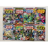 IRON FIST #4, 6, 7, 9, 10, 11, 12, 13 (8 in Lot) - (1976/77 - MARVEL - Cents/Pence Copy) - Flat/