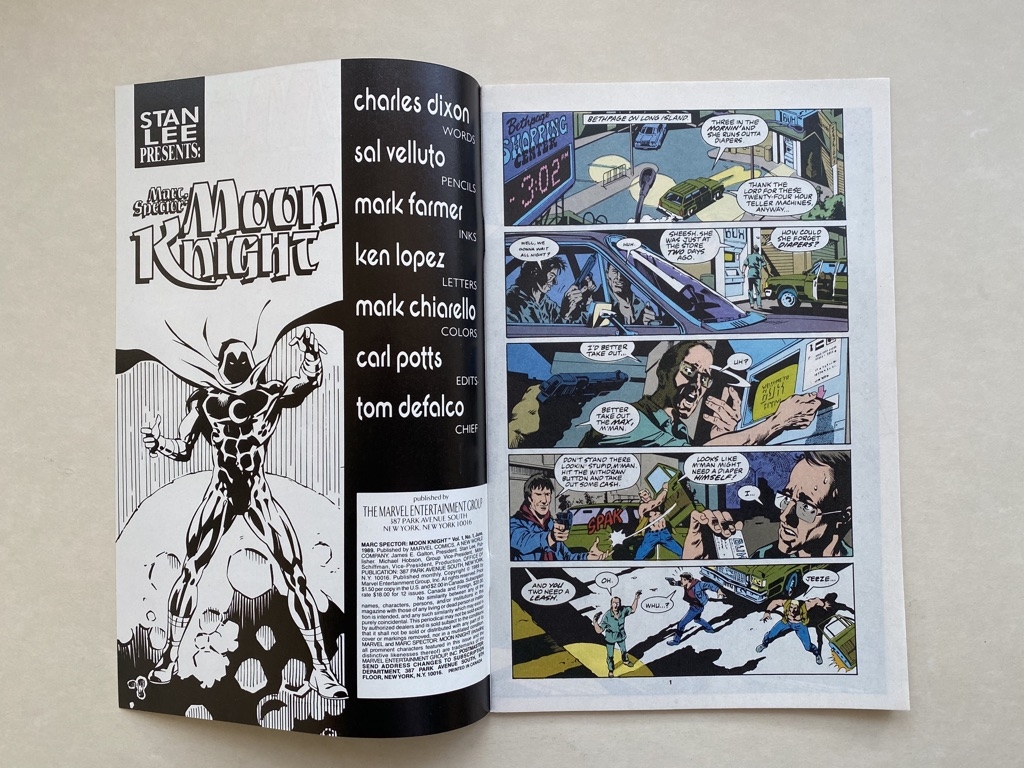 MARC SPECTOR: MOON KNIGHT #1 - (1989 - MARVEL - Cents/Pence Copy) - A HOT modern key - Sal - Image 7 of 9