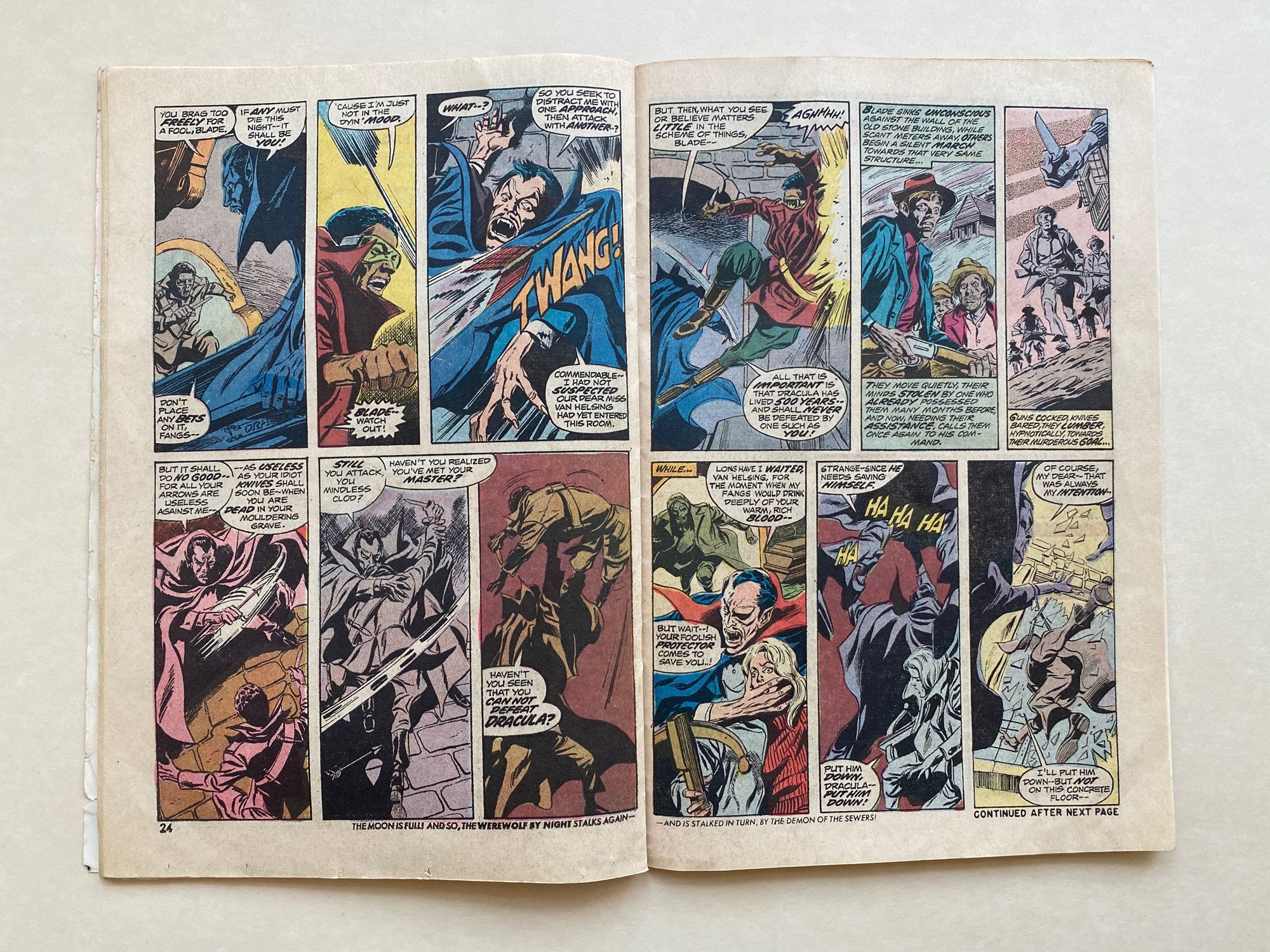 TOMB OF DRACULA #13 - (1973 - MARVEL - Pence Copy) - Origin of Blade the Vampire Slayer - Gene Colan - Image 7 of 9