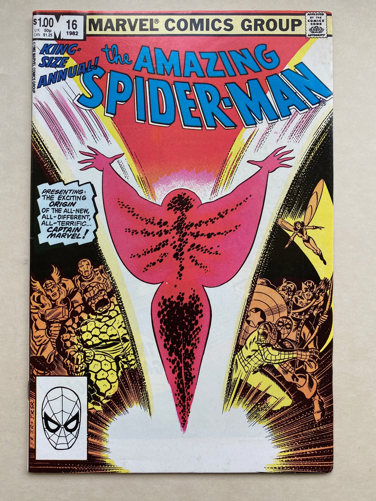 AMAZING SPIDER-MAN KING-SIZE ANNUAL #16 - (1982 - MARVEL - Cents/Pence Copy) - Origin & first
