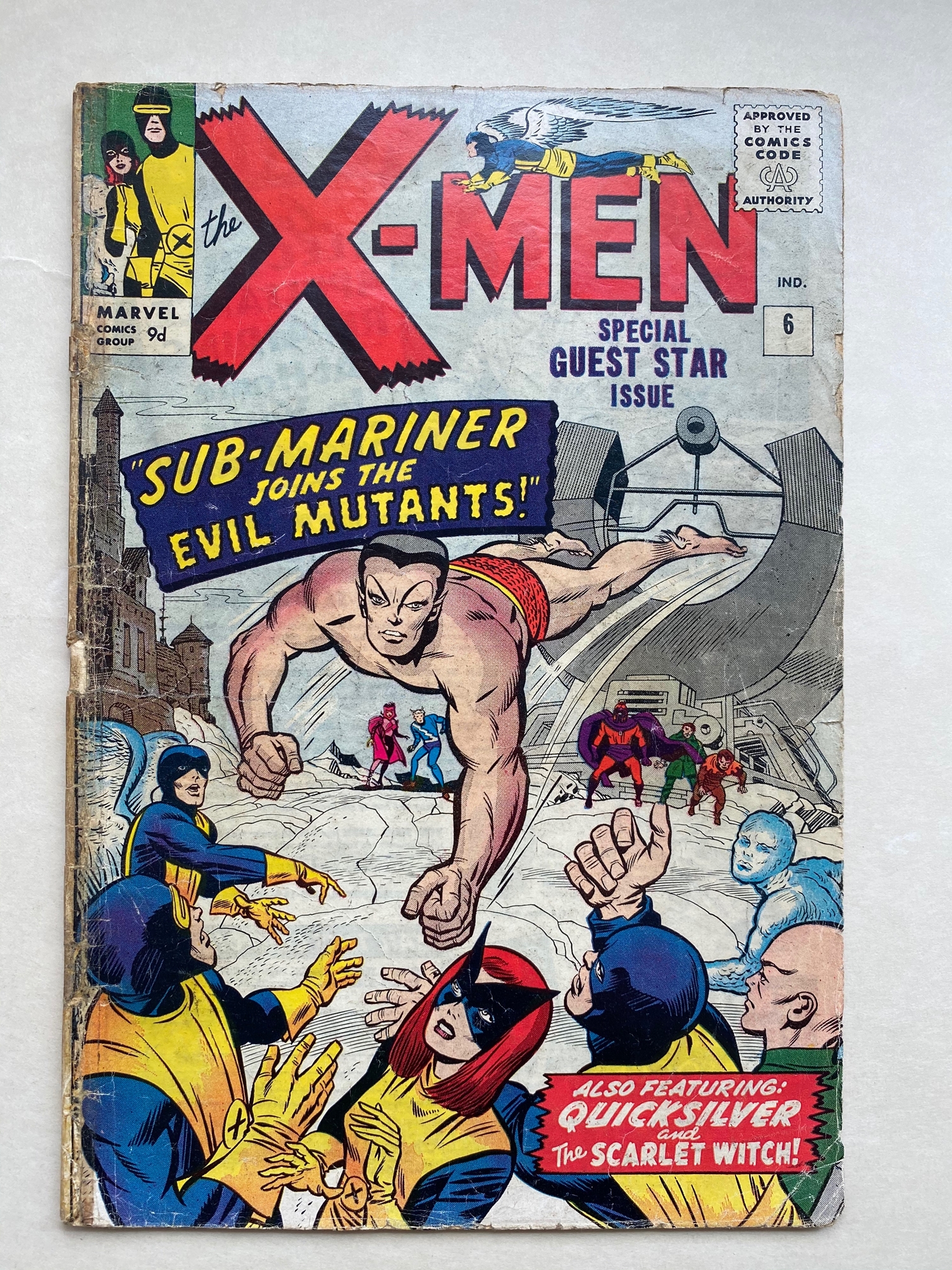 UNCANNY X-MEN #6 - (1964 - MARVEL - Pence Copy) - Sub-Mariner and Brotherhood of Evil Mutants