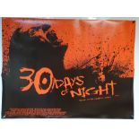 30 DAYS OF NIGHT (2007) - THRILLER / HORROR - JOSH HARNETT / MELISSA GEORGE - UK QUAD FILM / MOVIE