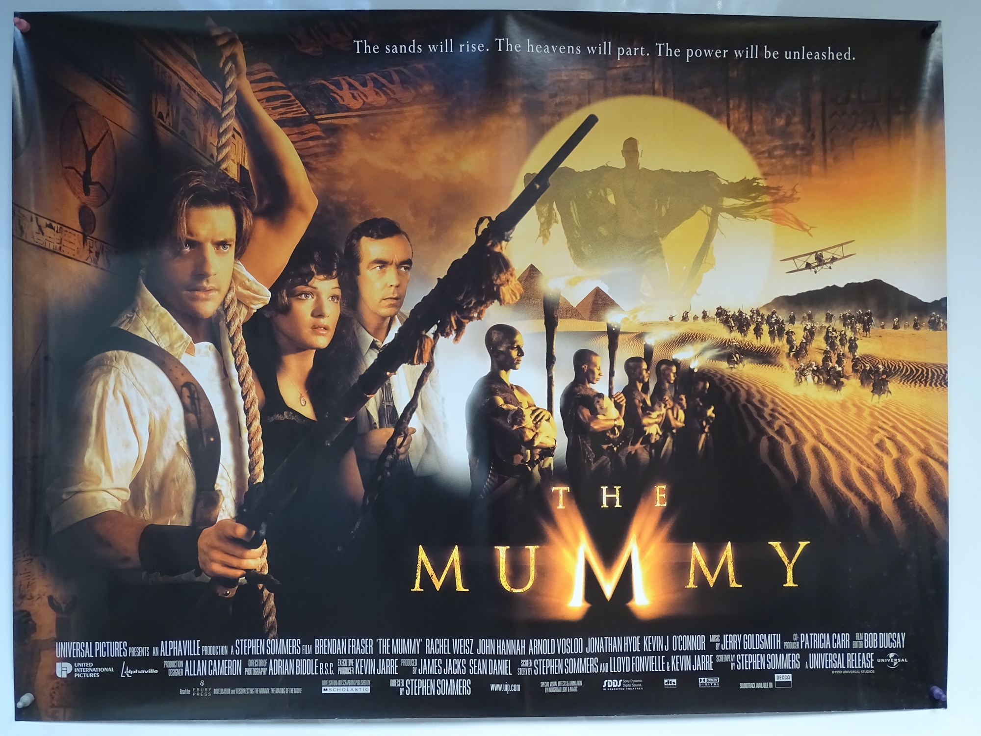 THE MUMMY (1999) - ACTION / THRILLER - BRENDAN FRASER / RACHEL WEISZ / JOHN HANNAH - UK QUAD