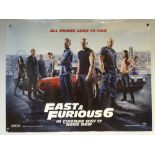 FAST AND FURIOUS 6 (2013) - 'ADVANCE DESIGN MOVIE POSTER' - ACTION / DWAYNE JOHNSON / PAUL